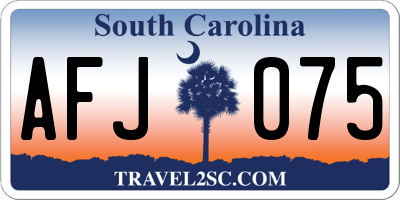 SC license plate AFJ075