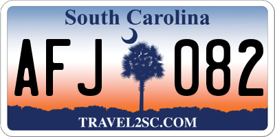 SC license plate AFJ082