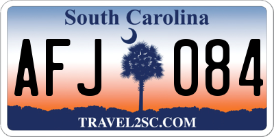 SC license plate AFJ084