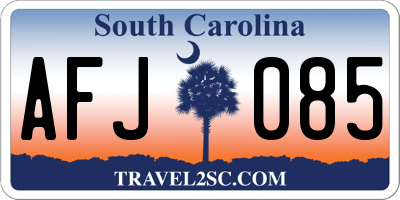 SC license plate AFJ085
