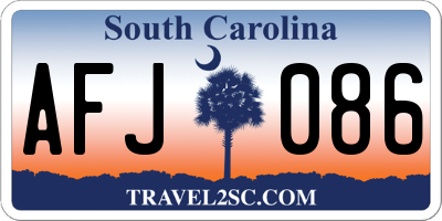 SC license plate AFJ086