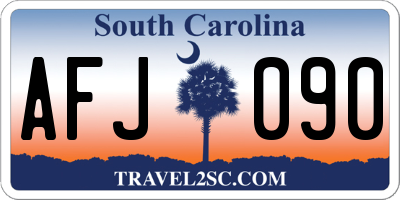 SC license plate AFJ090
