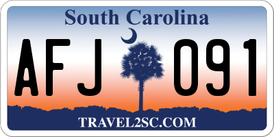 SC license plate AFJ091