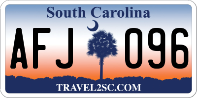 SC license plate AFJ096