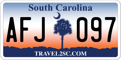SC license plate AFJ097