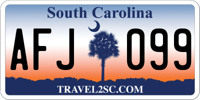 SC license plate AFJ099