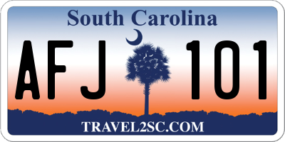SC license plate AFJ101