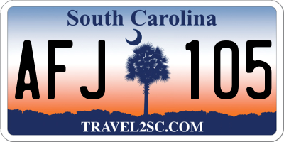 SC license plate AFJ105