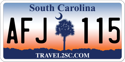 SC license plate AFJ115