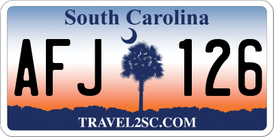 SC license plate AFJ126