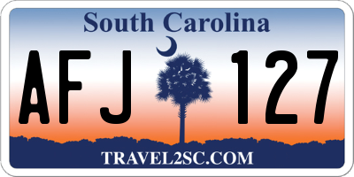 SC license plate AFJ127
