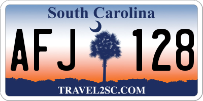 SC license plate AFJ128