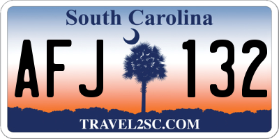 SC license plate AFJ132