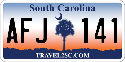 SC license plate AFJ141