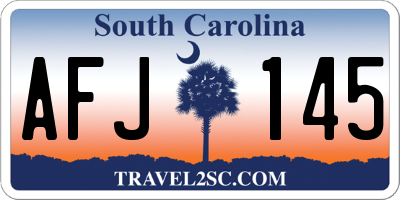 SC license plate AFJ145