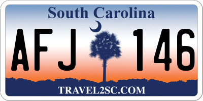 SC license plate AFJ146