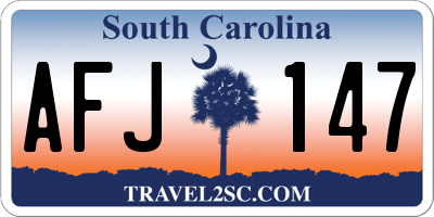 SC license plate AFJ147