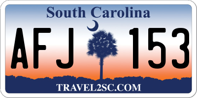 SC license plate AFJ153