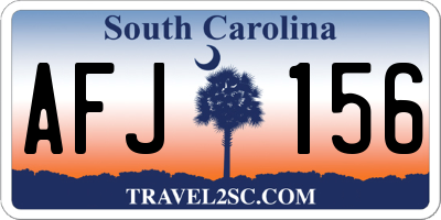 SC license plate AFJ156