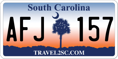 SC license plate AFJ157