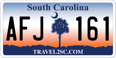 SC license plate AFJ161