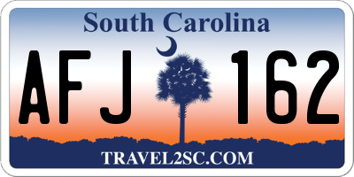 SC license plate AFJ162