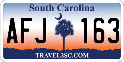 SC license plate AFJ163