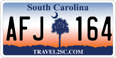 SC license plate AFJ164