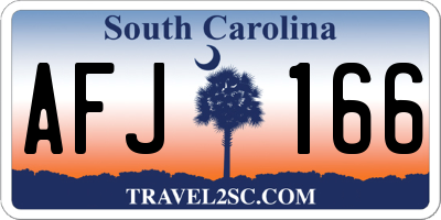 SC license plate AFJ166