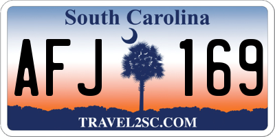 SC license plate AFJ169