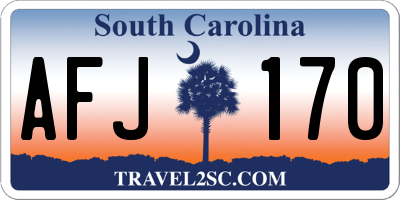 SC license plate AFJ170