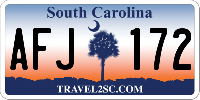 SC license plate AFJ172
