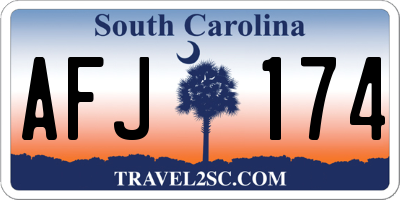 SC license plate AFJ174