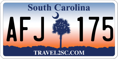 SC license plate AFJ175