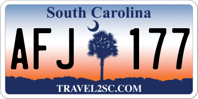 SC license plate AFJ177
