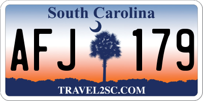SC license plate AFJ179