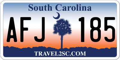 SC license plate AFJ185