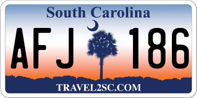 SC license plate AFJ186