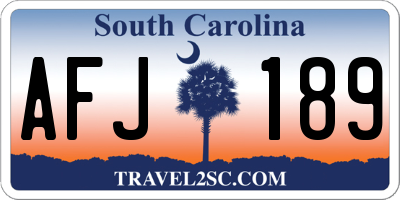 SC license plate AFJ189