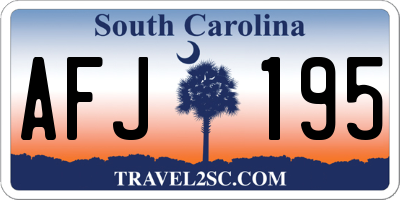 SC license plate AFJ195