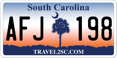 SC license plate AFJ198