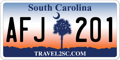 SC license plate AFJ201