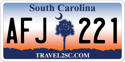 SC license plate AFJ221