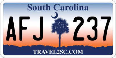 SC license plate AFJ237