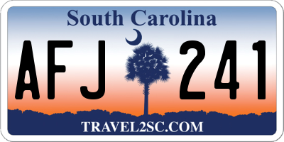 SC license plate AFJ241
