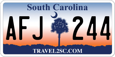 SC license plate AFJ244