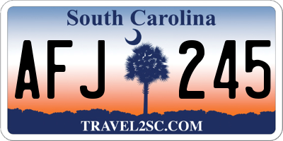 SC license plate AFJ245