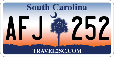 SC license plate AFJ252