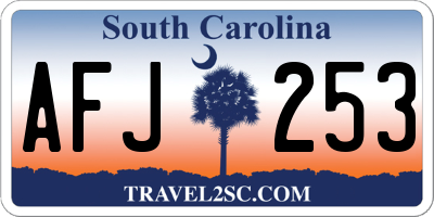 SC license plate AFJ253
