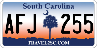 SC license plate AFJ255